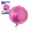 Round Pink Polyamide Balloon 4D 60cm.