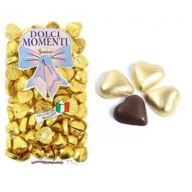 Corazones de chocolate ORO 1kg.