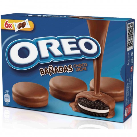 Oreo Bañandas chocolate con leche 6 x 2u.