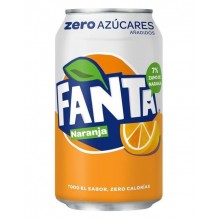 Fanta Naranja Zero lata 33cl pack 8 unidades