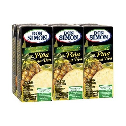 Zumo Don Simon Piña 200ml pack 6 unidades