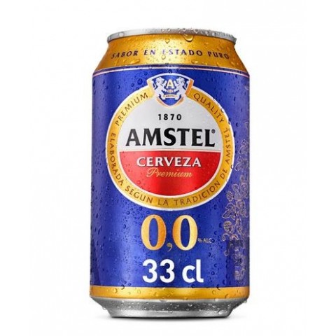 Cerveza Amstel Sin Alcochol lata 33cl pack 8 unidades