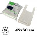 White plastic bags 70% recycled 48x60cm 90u.