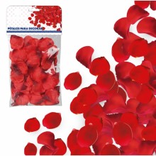 Red fabric petals 100u.